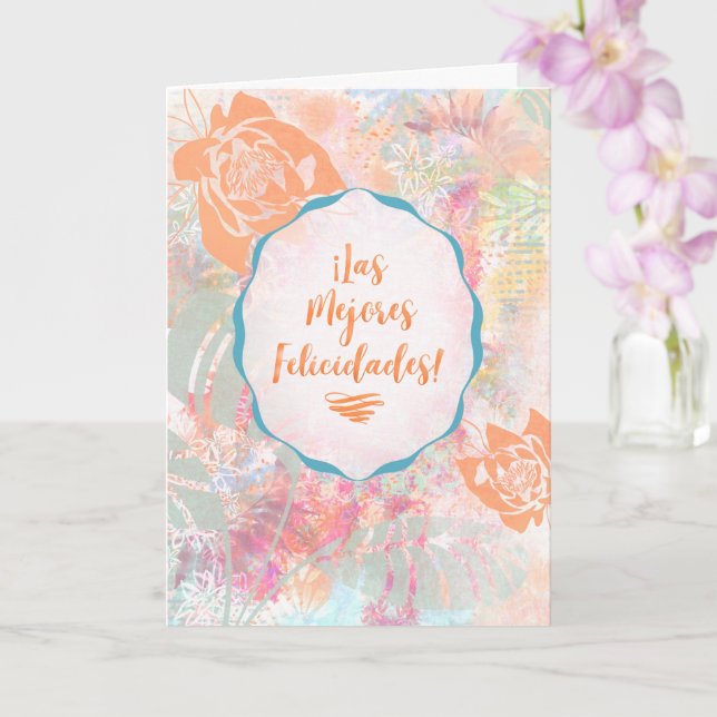 Las Mejores Felicidades - spansk Best Önskemål Kort (Orkide)