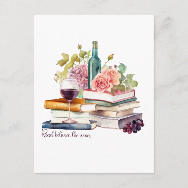 Läs mellan Vin Vykort (Framsida)