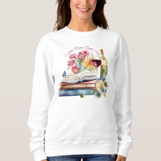 Läs mellan vinraderna, anpassad bokklubb t shirt (Framsida)