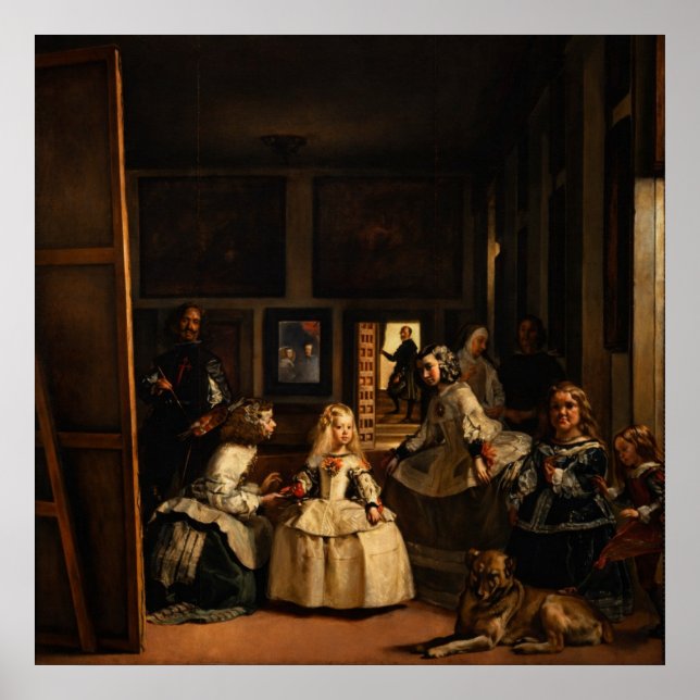 Las Meninas av Diego Velazquez Poster (Framsidan)