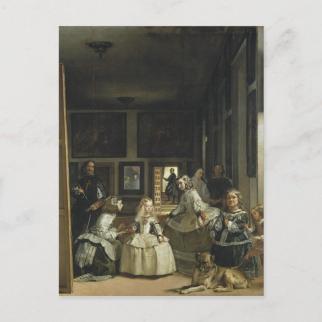 Las Meninas av Diego Velazquez Vykort (Framsida)