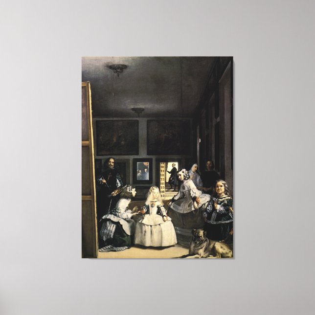 Las Meninas av Velasquez Canvastryck (Framsida)