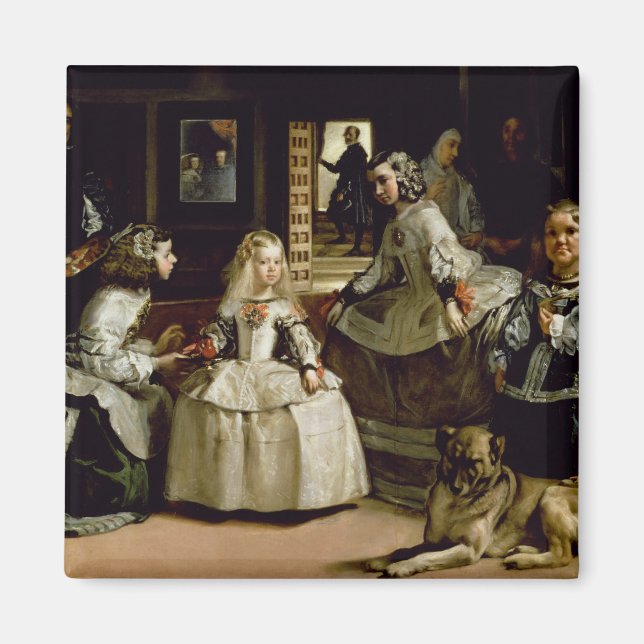 Las Meninas-detaljer för den nedre halvan av avbil Magnet (Framsidan)