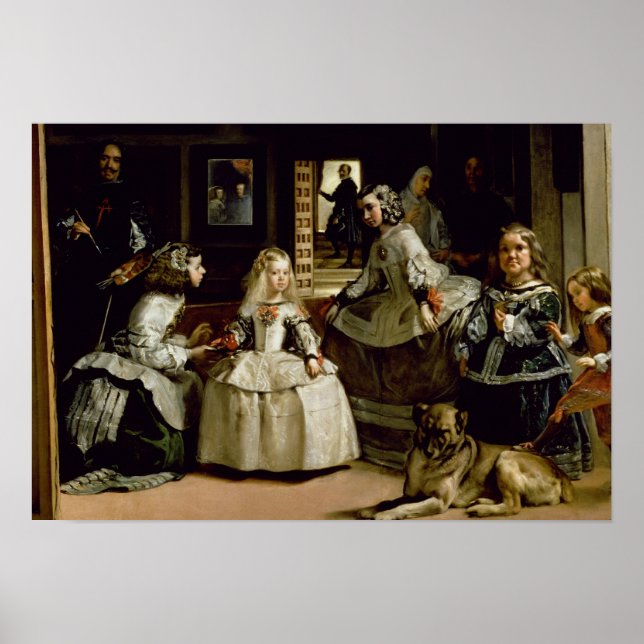 Las Meninas-detaljer för den nedre halvan av avbil Poster (Framsidan)