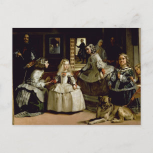 Las Meninas-detaljer för den nedre halvan av avbil Vykort
