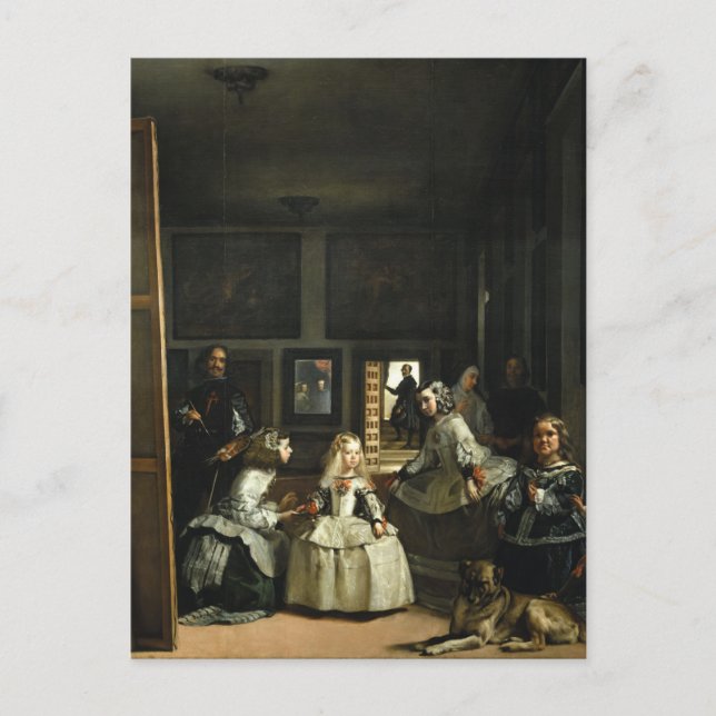 Las Meninas Diego Velázquez konst Vykort (Framsida)