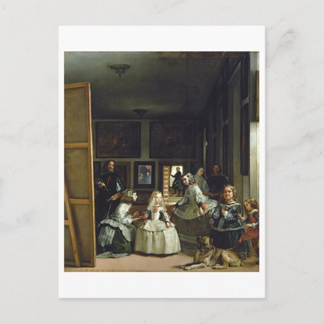 Las Meninas eller The Family of Philip IV, 1656 Vykort (Framsida)