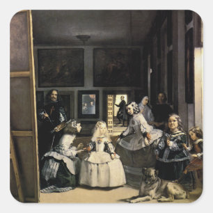 Las Meninas Fyrkantigt Klistermärke