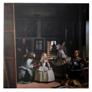 Las Meninas, Maid of honor, Diego Velazquez Kakelplatta