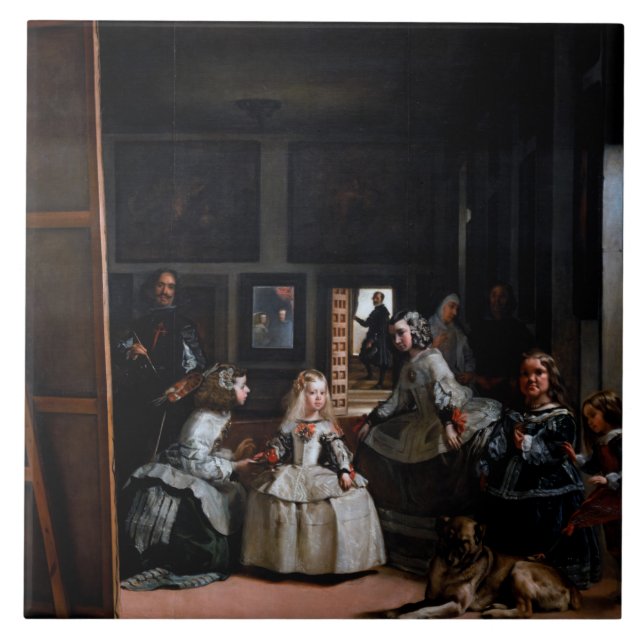 Las Meninas, Maid of honor, Diego Velazquez Kakelplatta (Framsidan)