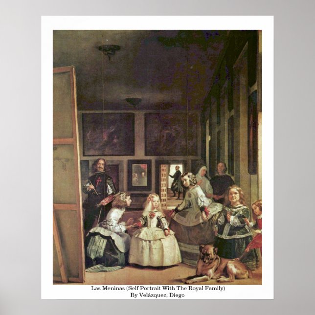 Las Meninas (Självporträtt med Royalets familj) Poster (Framsidan)