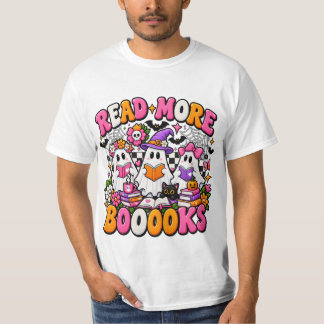 Läs Mer Böcker Söt Halloween Spök Bokälskare T Shirt