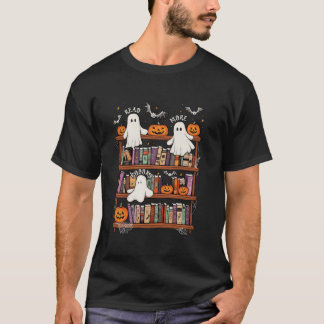Läs mer Bokar bibliotekarie Bookshelf Lärare Ghost T Shirt