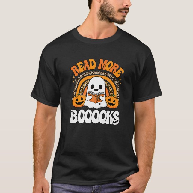 Läs mer Bokar Boooks Ghost Pumpkin Cute Teacher T Shirt (Framsida)