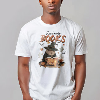 Läs mer Bokar Capybara Halloween Funny T-Shirt