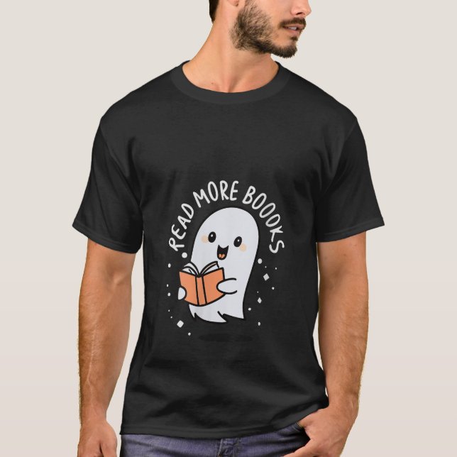 Läs mer Bokar Cute Ghost Halloween Teacher V Nec T Shirt (Framsida)
