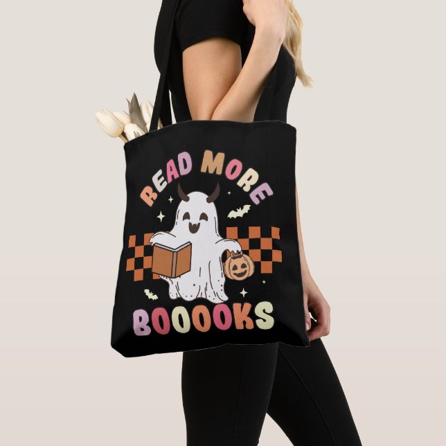 Läs mer Bokar | Halloween bok älskare Tygkasse (Närbild)