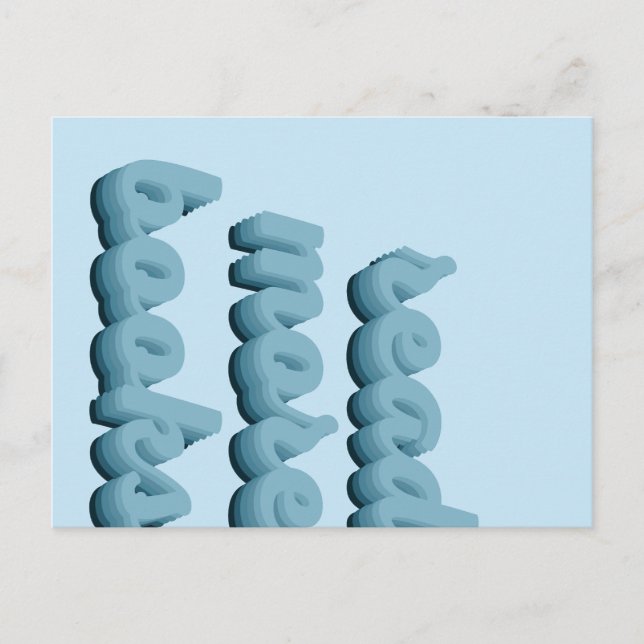 Läs mer Bokar i blått Vykort (Framsida)