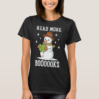 Läs mer bokar julen Bibliotek Snögubbe Readin T Shirt