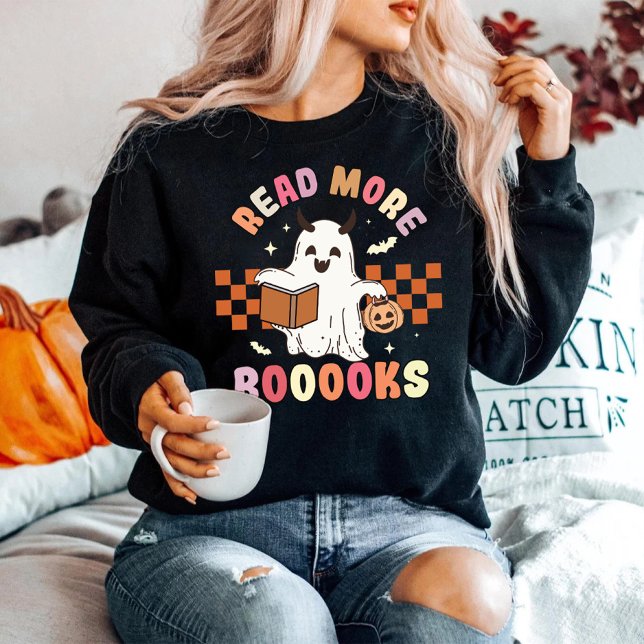 Läs mer Bokar Taloky Halloween | Engelsk lärare T Shirt (Read More Books Spooky Halloween Sweatshirt | English teacher Sweatshirt)