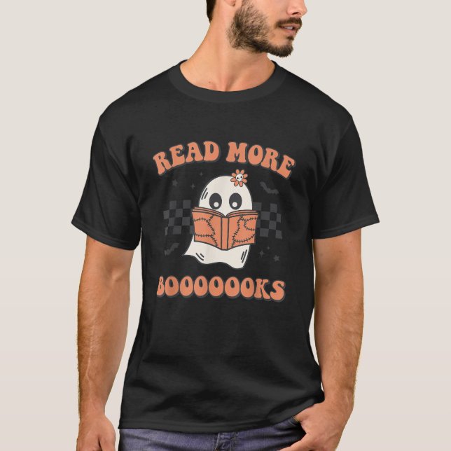 Läs Mer Böööcker Bokslukande Kuslig Lärare Retro H T Shirt (Framsida)