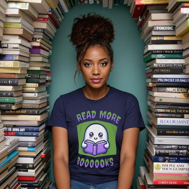 Läs mer BOOOKS Cute Halloween Ghost Reading T Shirt (Read More BOOOOOKS Cute Halloween Ghost Reading T-Shirt.)