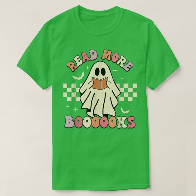 Läs mer Booooks Cute Ghost Halloween T Shirt (Design framsida)