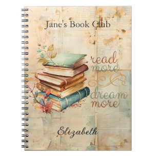 Läs mer Dream More Bok Älskare Bok Klubb Notebook Anteckningsbok