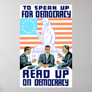 Läs mer om demokrati poster