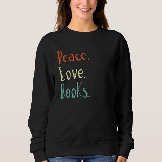 Läs mer om Peace Kärlek Bokar Bok T Shirt (Framsida)