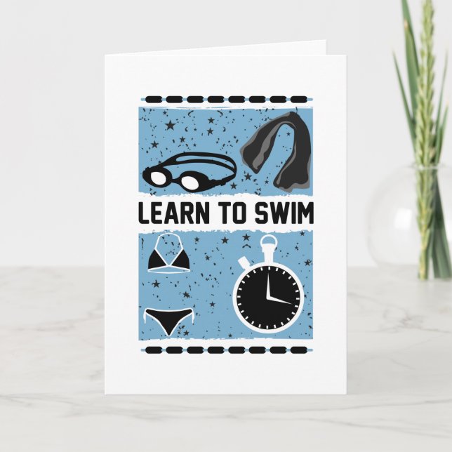 Läs mer om Simman med denna snygga design Kort (Framsida)