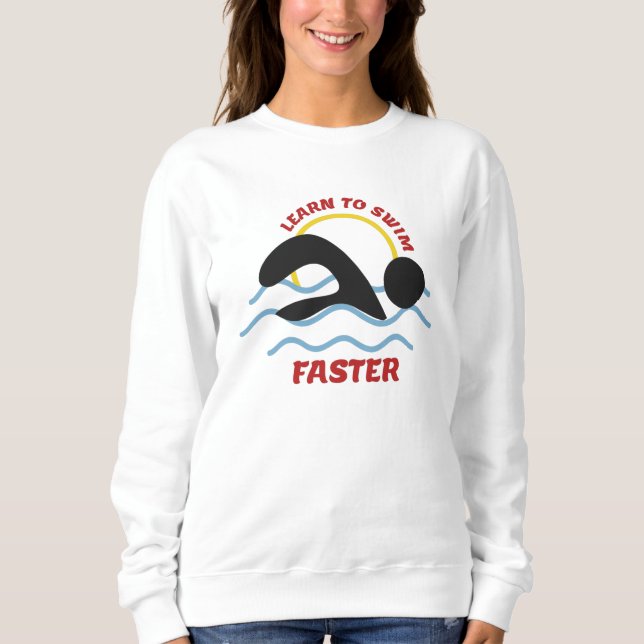 Läs mer om snabbare Simma - Coola Swimmers design T Shirt (Framsida)