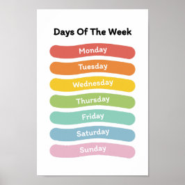 Läs mer om veckodagarna som Poster
