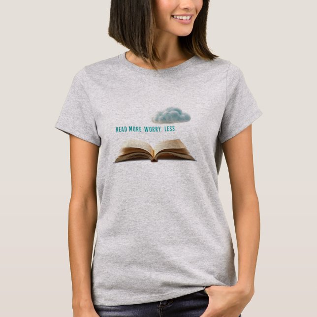 Läs mer, oroa dig mindre Kvinnors T-shirt - Esteti (Framsida)