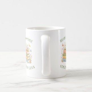 Läs mer stressa mindre blommande bokälskare kaffem kaffemugg