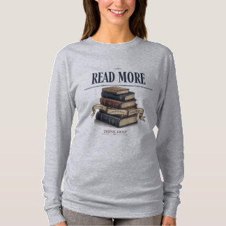Läs Mer Tänk Djupt Bokälskare Långärmad T Shirt