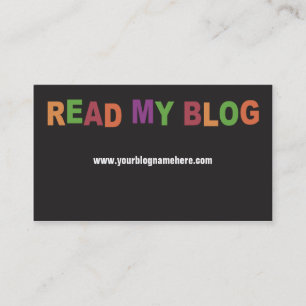 Läs min bloggvisitkort visitkort