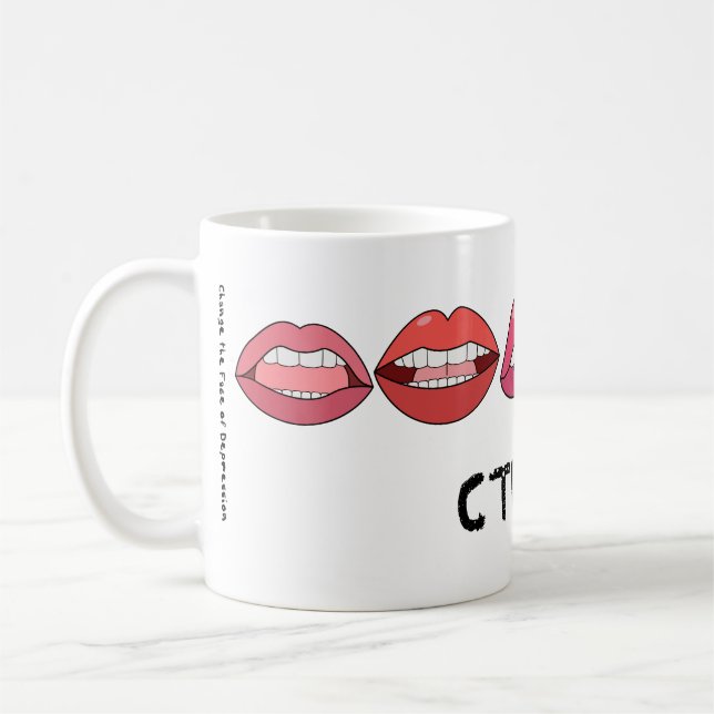 Läs min Läppar Kaffemugg (Vänster)