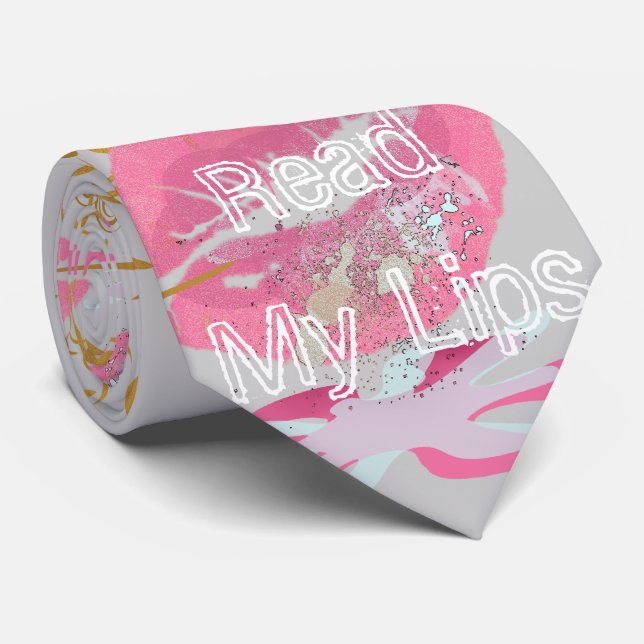 Läs min Läppar Slips (Rullad)