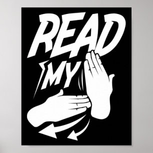 Läs My Hand Döv American Sign Language Poster
