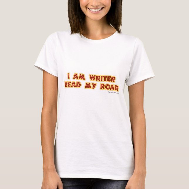 Läs My Roar Author Slogan Design Tee Shirt (Framsida)