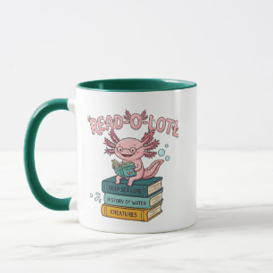 Läs O Lotl Axolotl Mugg - Rolig Bokälskare Kaffepr