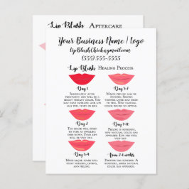 läs- och efterbehandlingssteg på läpparna vykort