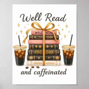Läs och koffeinfri Bok Älskare BookTok Gift Poster