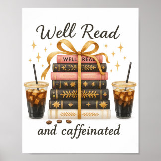 Läs och koffeinfri Bok Älskare BookTok Gift Poster