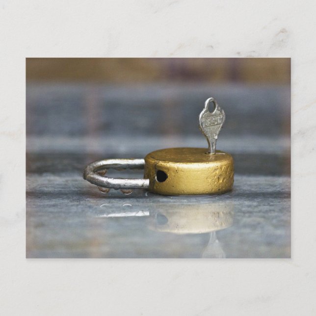 Lås och Nyckel foto Vykort (Framsida)