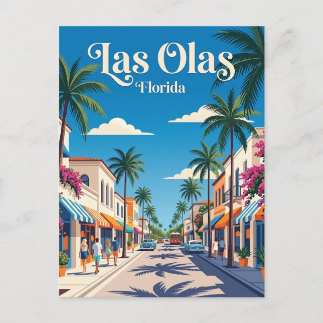 Las Olas Boulevard USA Vykort (Framsida)
