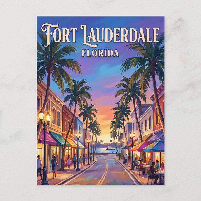 Las Olas Boulevard USA Vykort (Framsida)