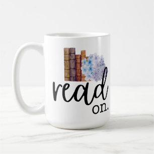 Läs på (med Hydrangeas) Kaffemugg