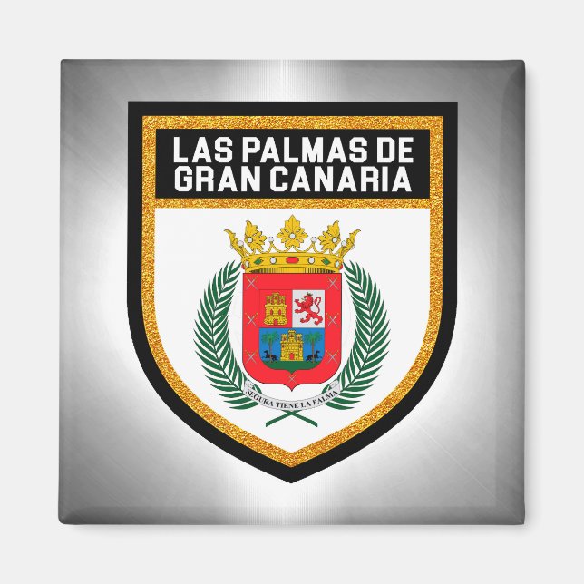 Las Palmas de Gran Canaria Flagga Magnet (Framsidan)